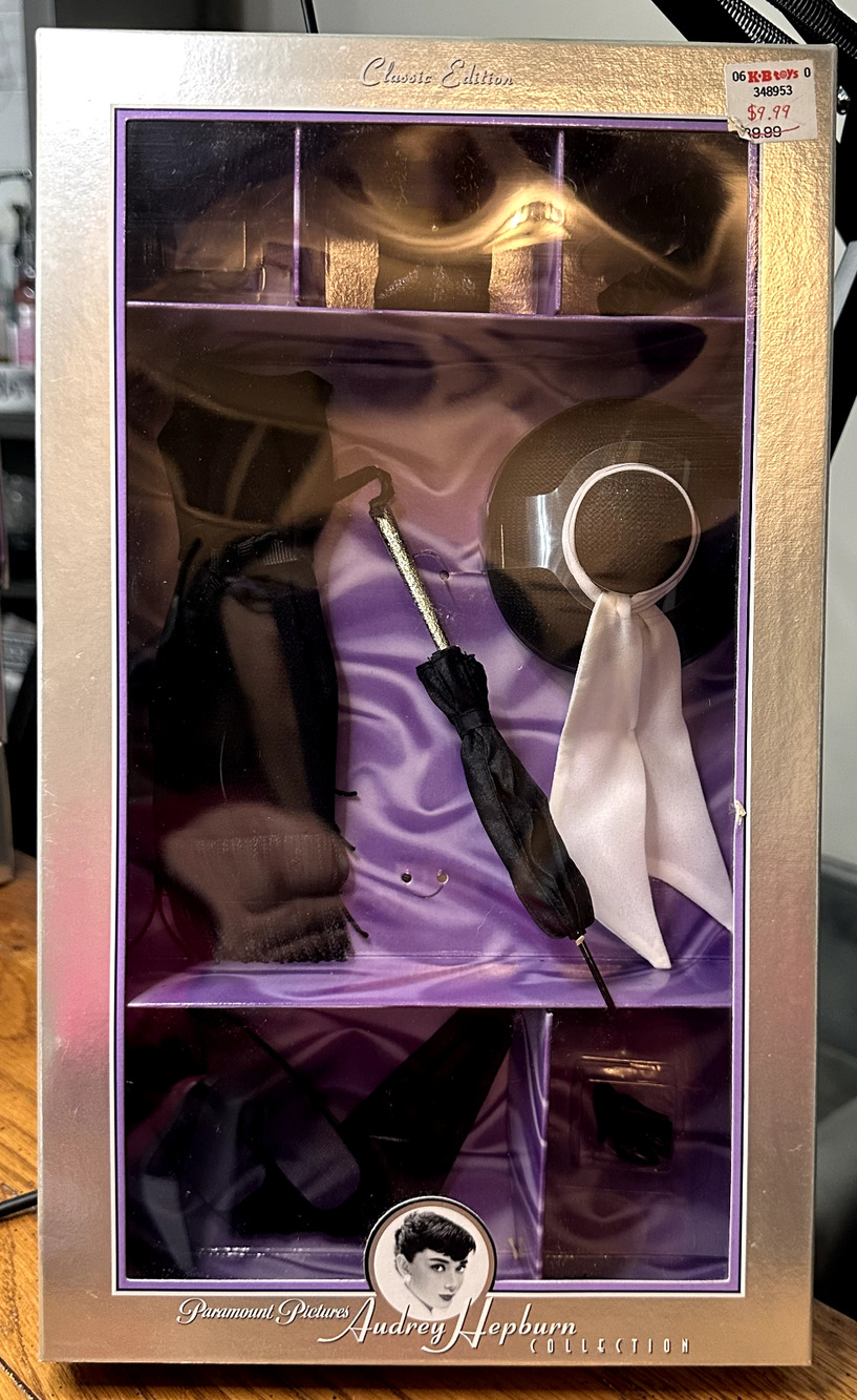 Barbie Audrey Hepburn Breakfast At Tiffany's Black Daytime Ensemble NRFB